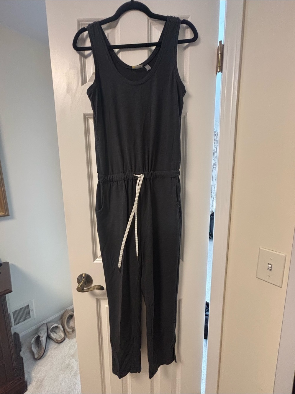 Zella Black Sleeveless Knit Tank Jumpsuit